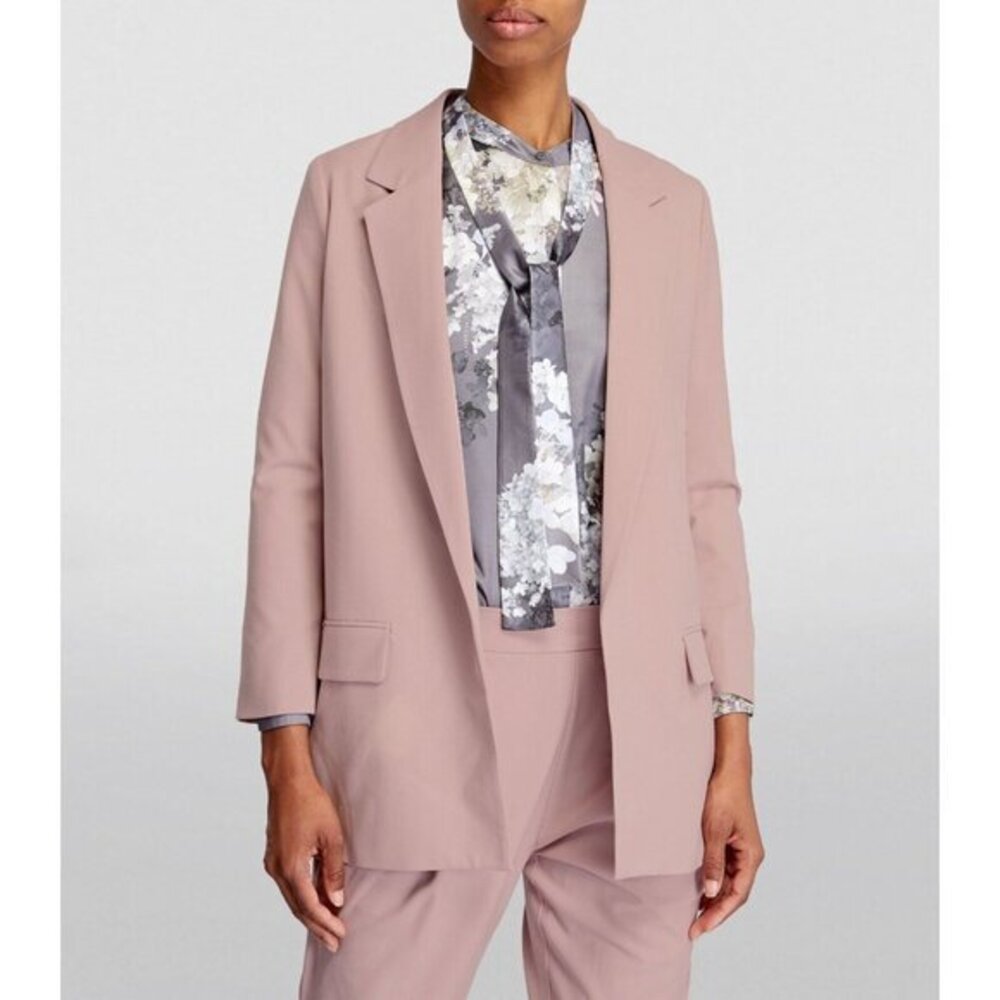 AllSaints Aleida Long Sleeve Tri Blazer Dusty Pink SZ 4 US/ 8 UK NEW Retail $249